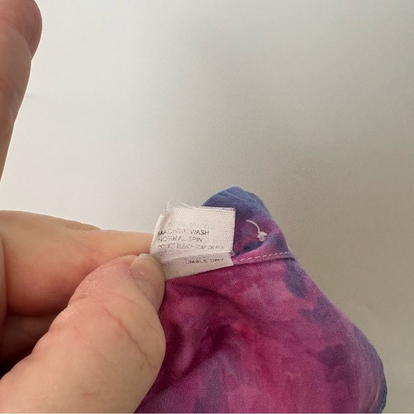 Etro Milano Womens Pink Tie Dye Button Down Blouse Paisley Embroidery - Picture 5 of 5